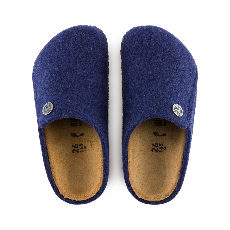 Birkenstock Zermatt Kids Navy Wool Felt top view