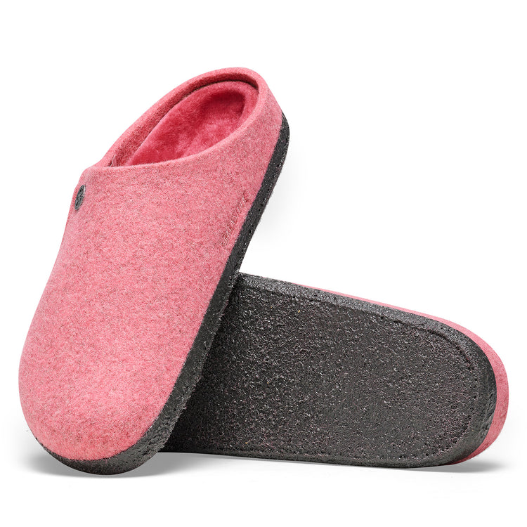 Birkenstock Zermatt Shearling Fuchsia Tulip Wool Felt sole view