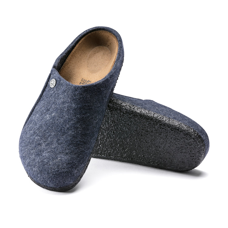 Birkenstock Zermatt Dark Blue Wool Felt sole view