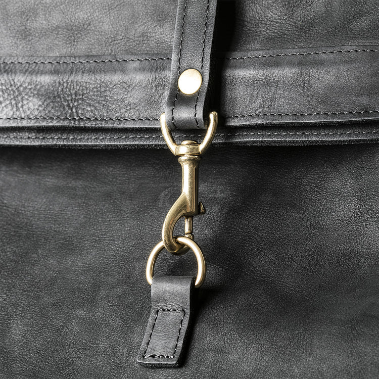 Birkenstock Zurich Bag Black Canvas clasp detail