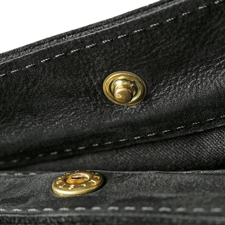 Birkenstock Zurich Bag Black Canvas snap detail