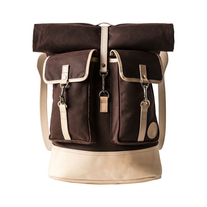 Zurich Bag Brown Canvas front