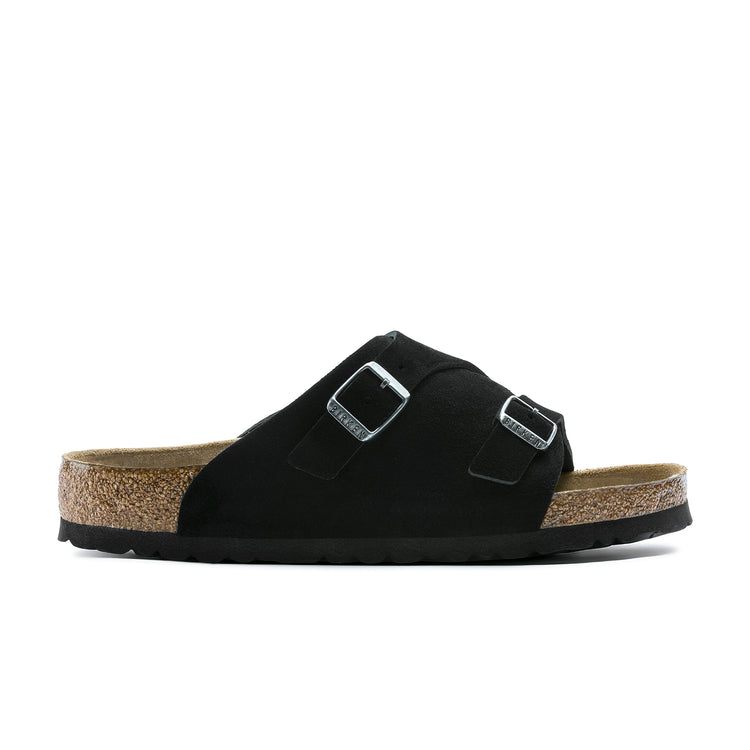 Birkenstock Zurich SFB Black Suede Leather side view
