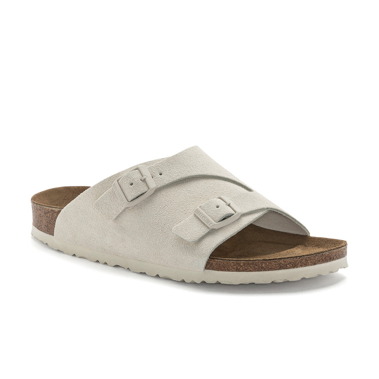 Birkenstock Zurich Antique White Suede Leather