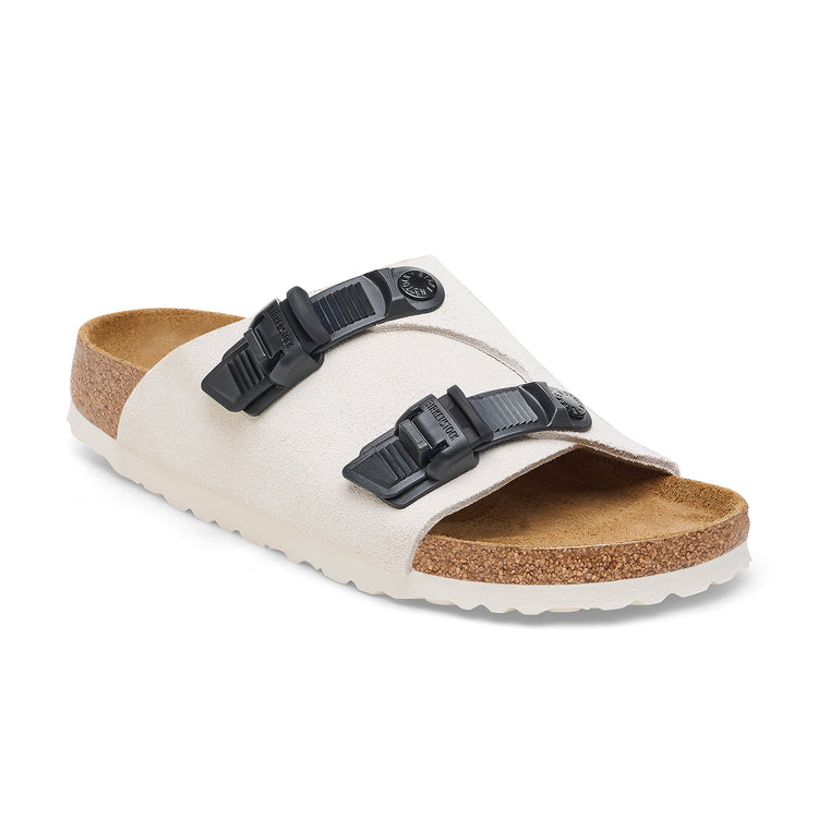 Birkenstock Zurich Tech Antique White Suede Leather main view