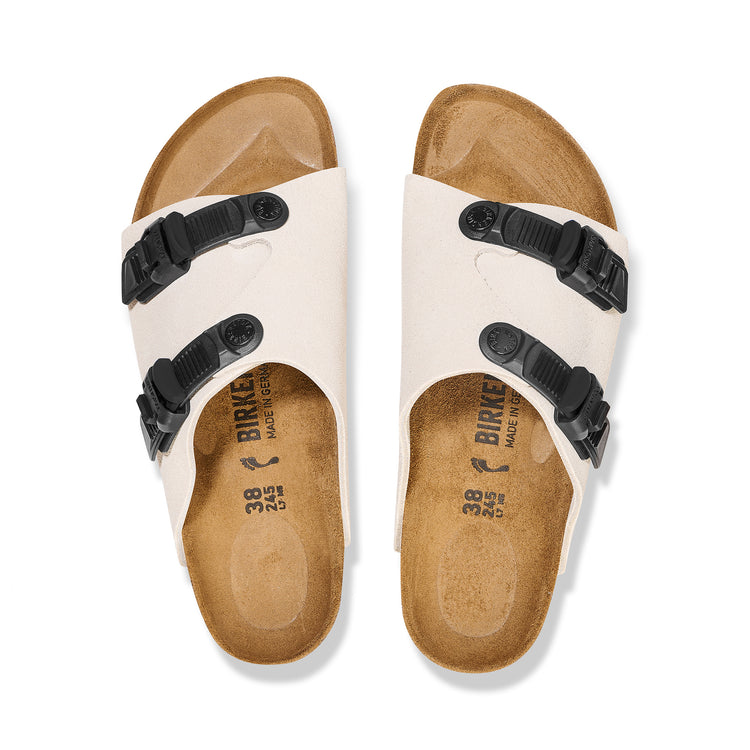 Birkenstock Zurich Tech Antique White Suede Leather top view