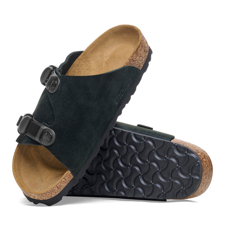 Birkenstock Zurich Tech Black Suede Leather top view