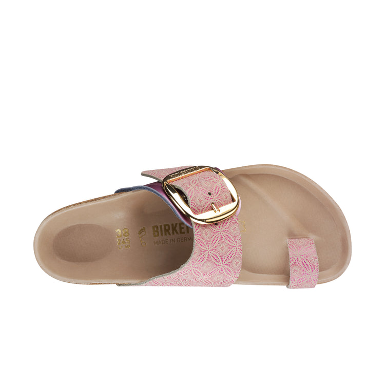 Mirarmar Big Buckle Cermaic Pattern Rose Natural Leather