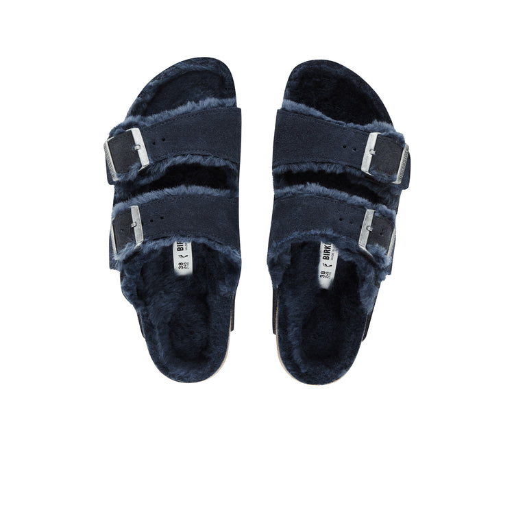 Birkenstock Arizona Midnight Suede Leather/Shearling top view