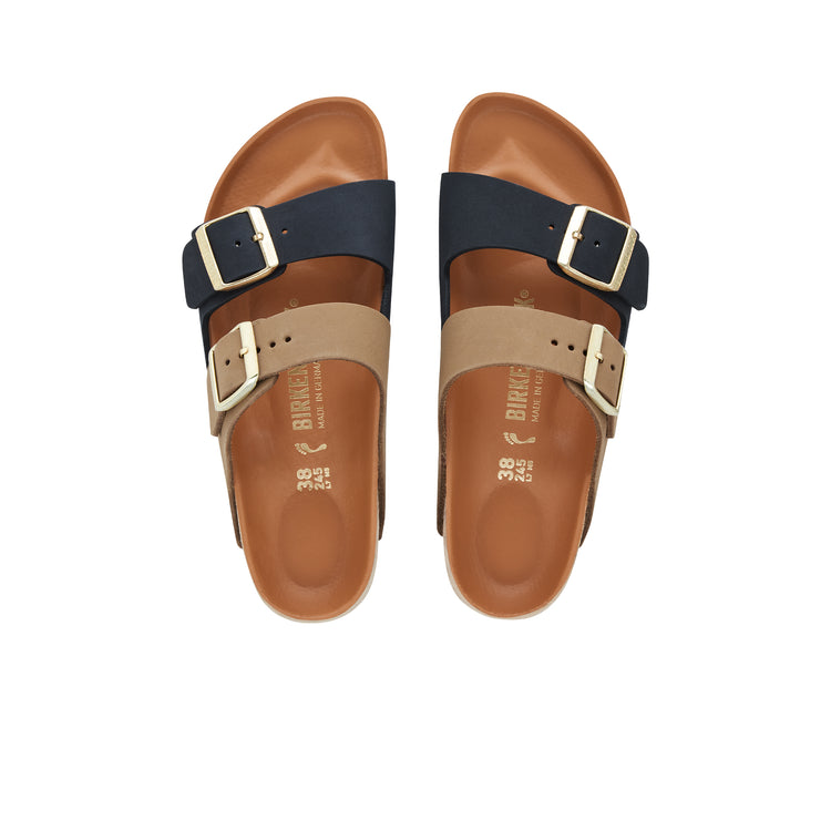 Birkenstock Arizona Split Midnight/Mud Green Nubuck Leather top view