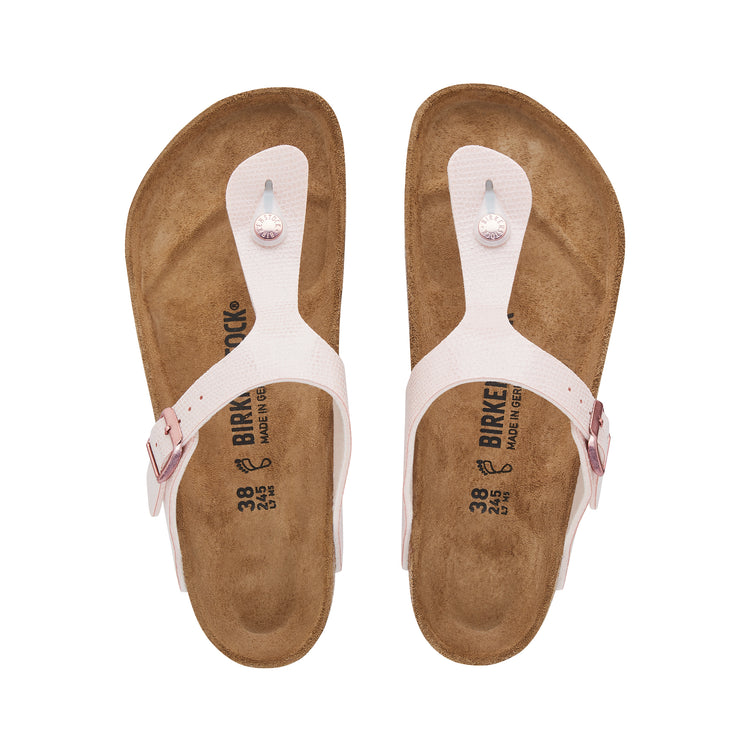 Birkenstock Gizeh Magical Metallic Light Rose Birko-Flor top view