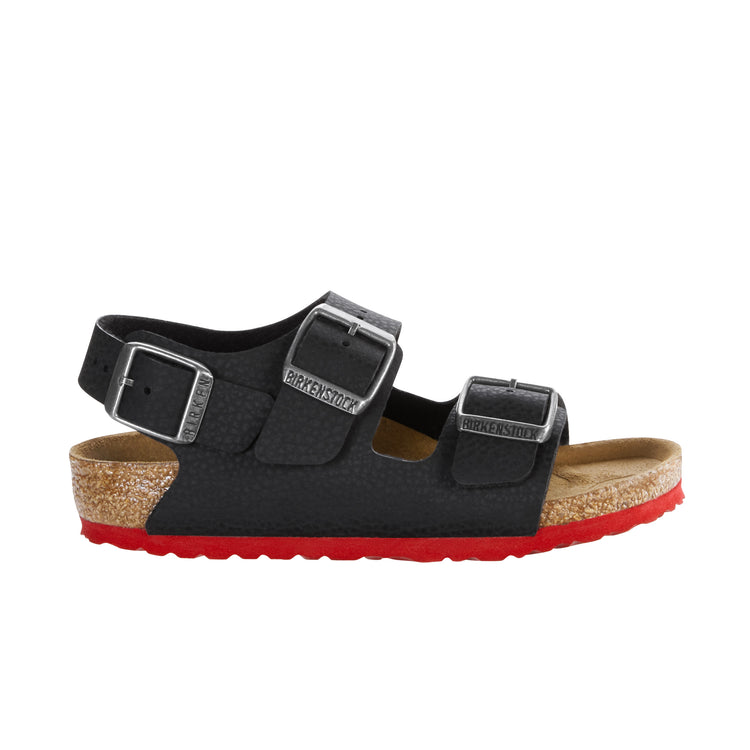 Birkenstock Milano Kids Desert Soil Black Birko-Flor side view