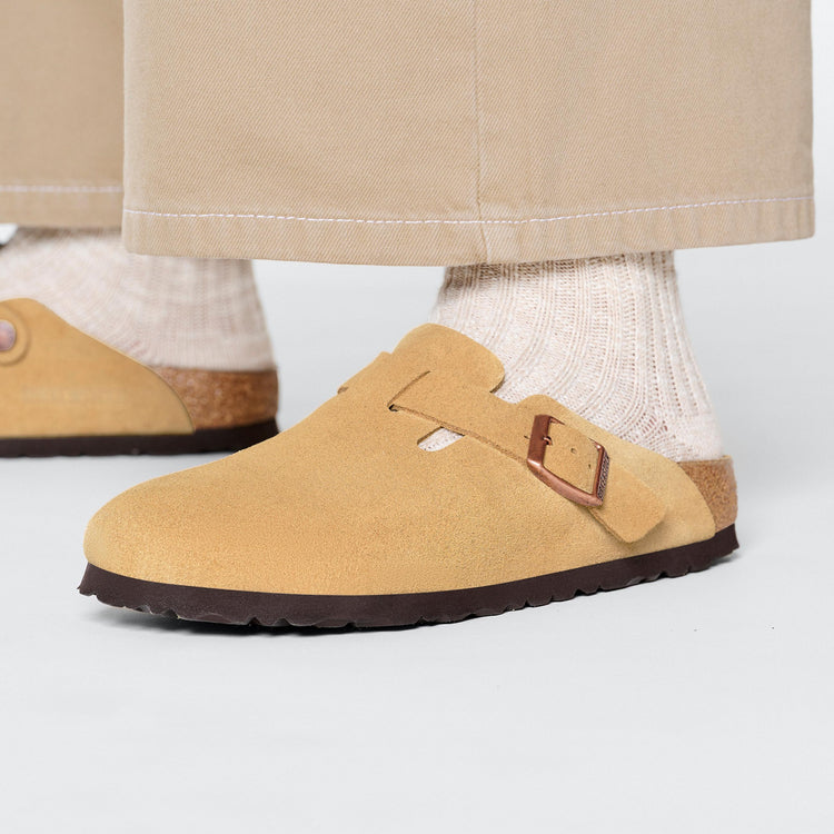 Boston Latte Cream Suede Leather