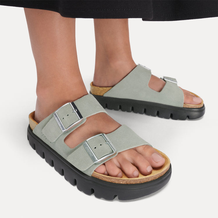 Arizona Chunky Pure Sage Suede Leather