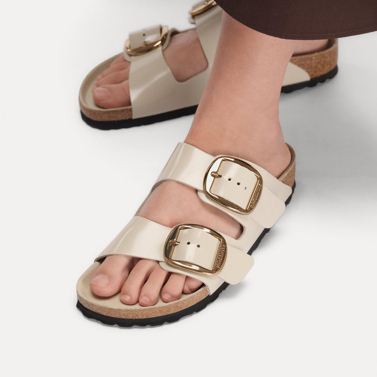 Arizona Big Buckle High Shine Oyster Natural Leather Patent