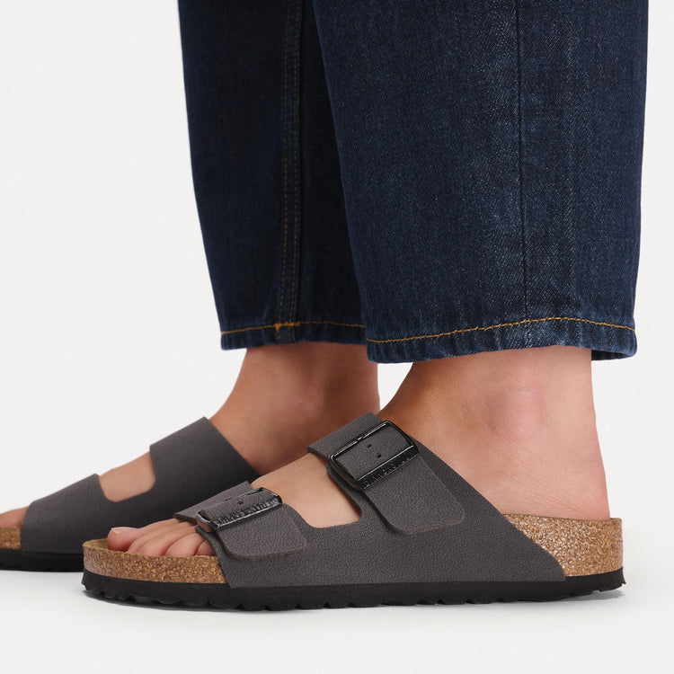 Arizona Velvet Grey Tonal Buckles BirkiBuc