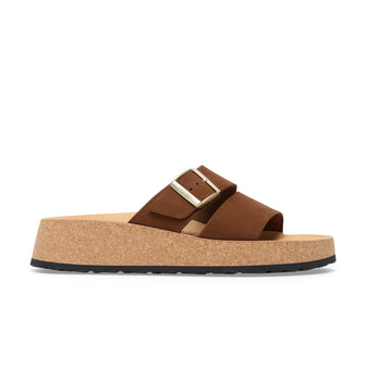 Birkenstock Almina Dark Tea Nubuck Leather side view