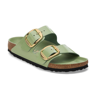 Birkenstock Arizona Big Buckle High Shine Green Tea Natural Leather Patent 