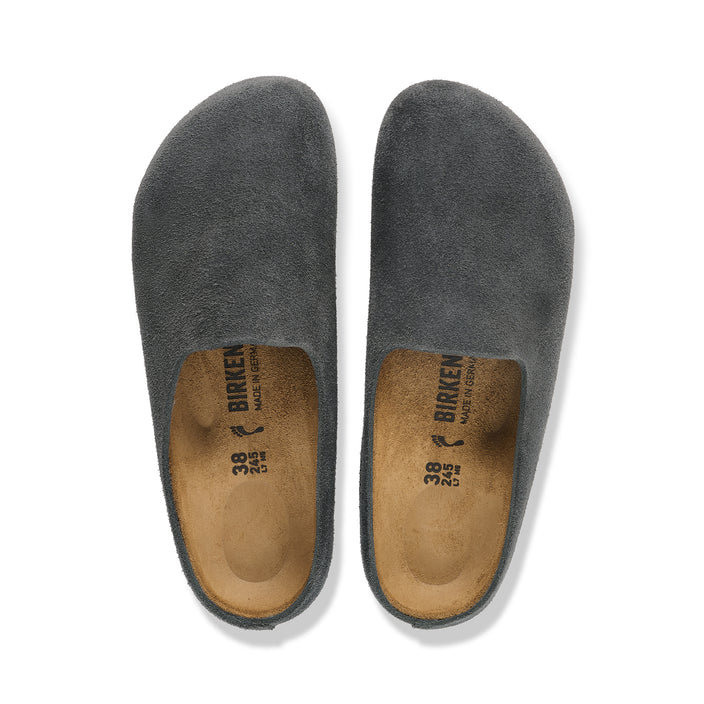 Birkenstock Australia Amsterdam Wrapped Charcoal Suede Leather Top View