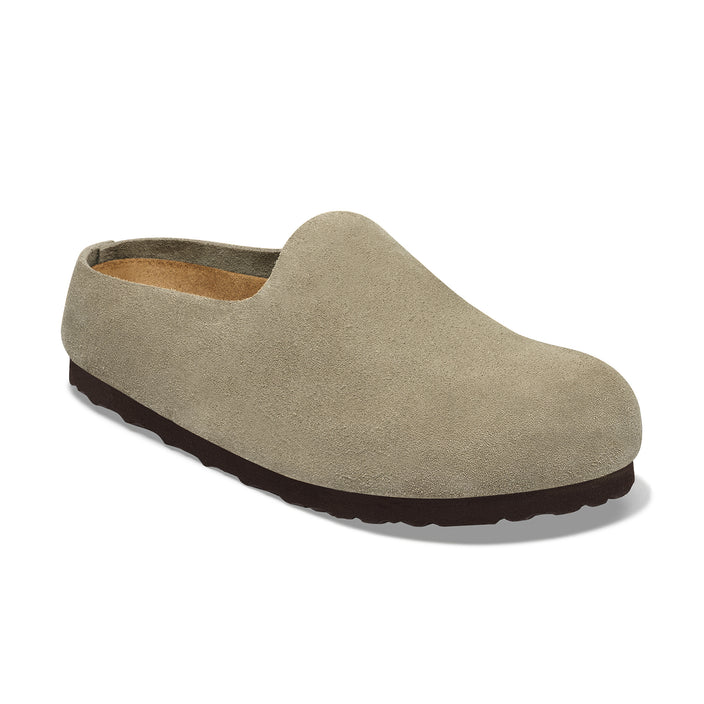 Birkenstock Australia Amsterdam Wrapped Taupe Suede Leather
