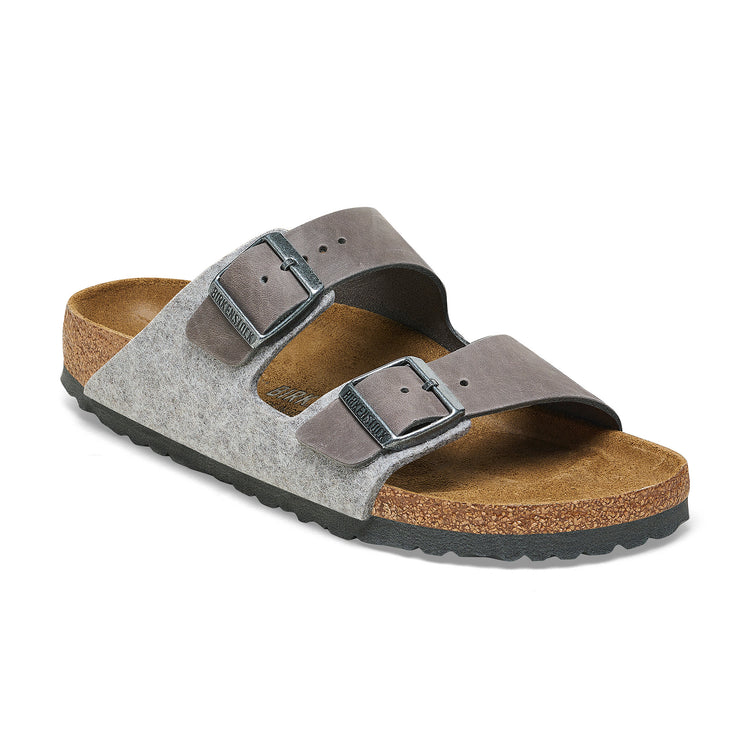 Birkenstock Arizona Authentic Felt Light Grey Oiled Leather/Felt