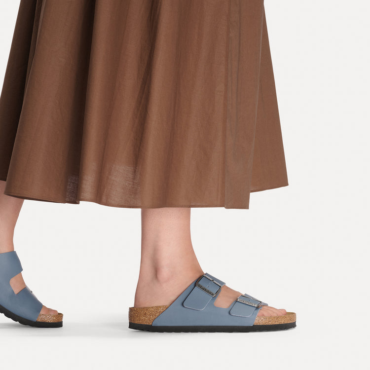 Birkenstock Australia Arizona Basalt Grey Birko-Flor on female model