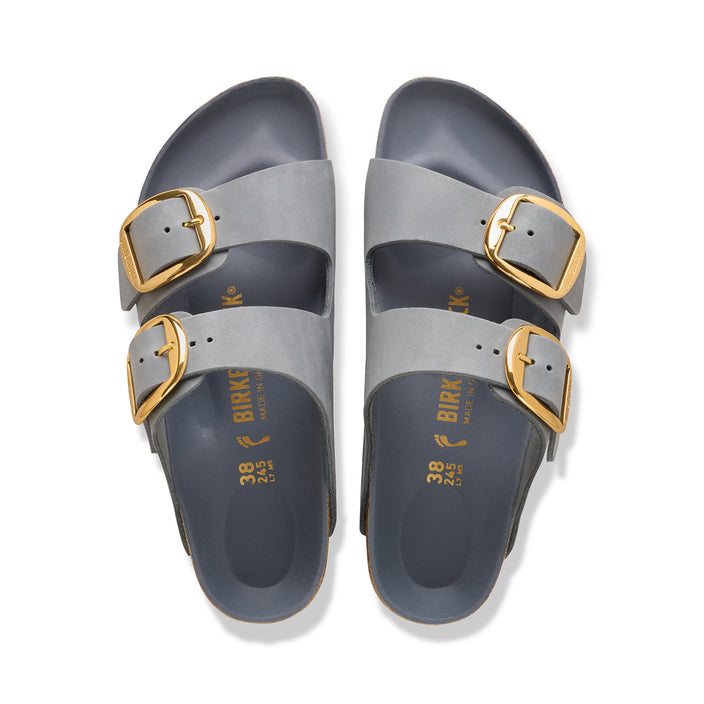 Birkenstock Australia Arizona Big Buckle Basalt Grey Oiled Leather Top View