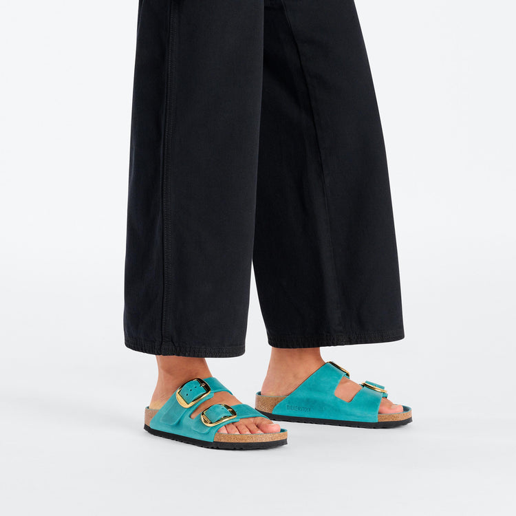 Birkenstock Arizona Big Buckle Biscay Bay Oiled Leather on model 1
