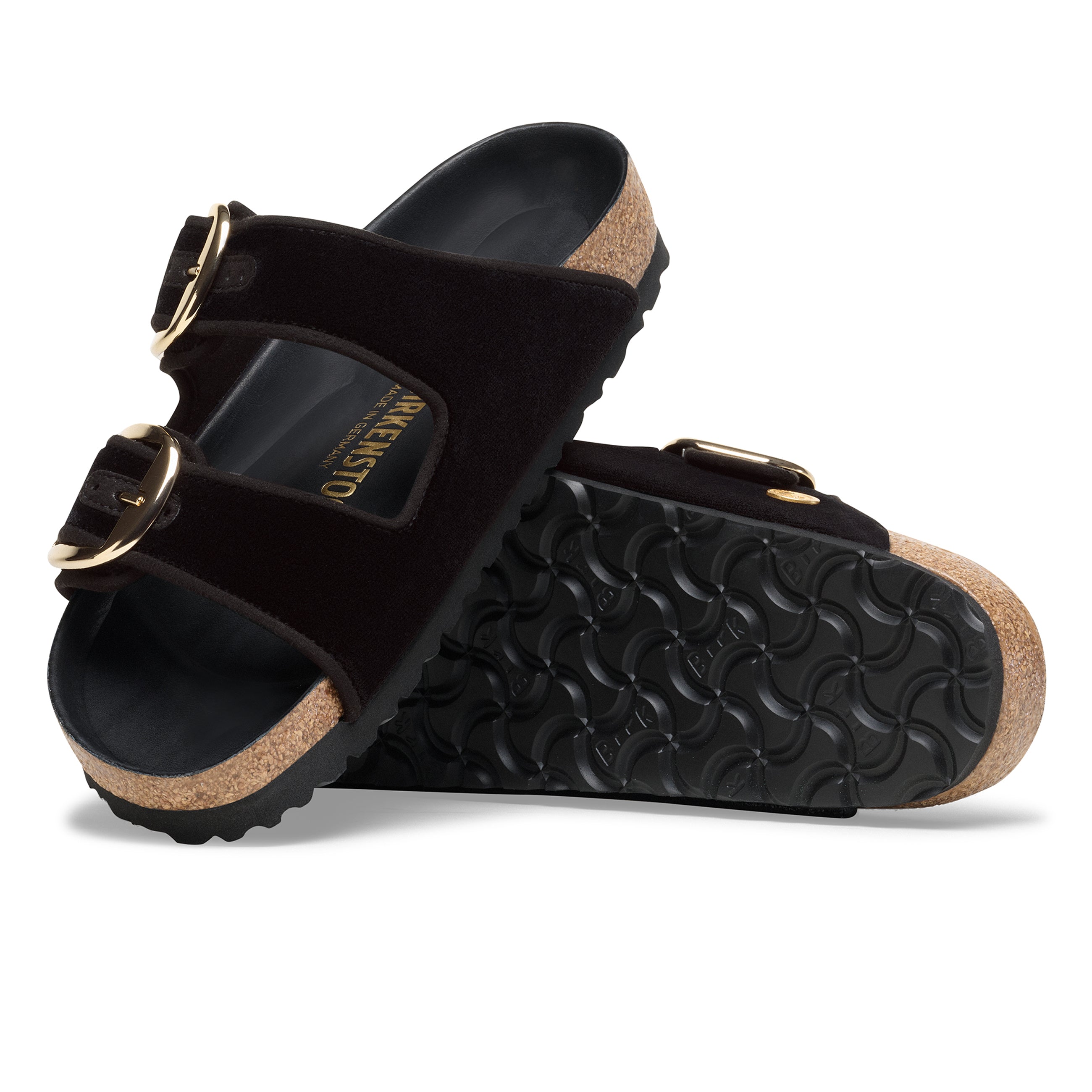 Birkenstock Arizona Big Buckle Black Velvet Sandals