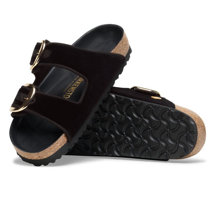 Birkenstock Arizona Big Buckle Black Velvet sole view