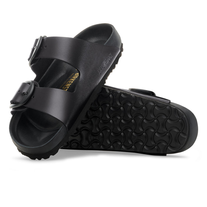 Birkenstock Arizona Big Buckle Exquisite Black Amalfi Leather sole view