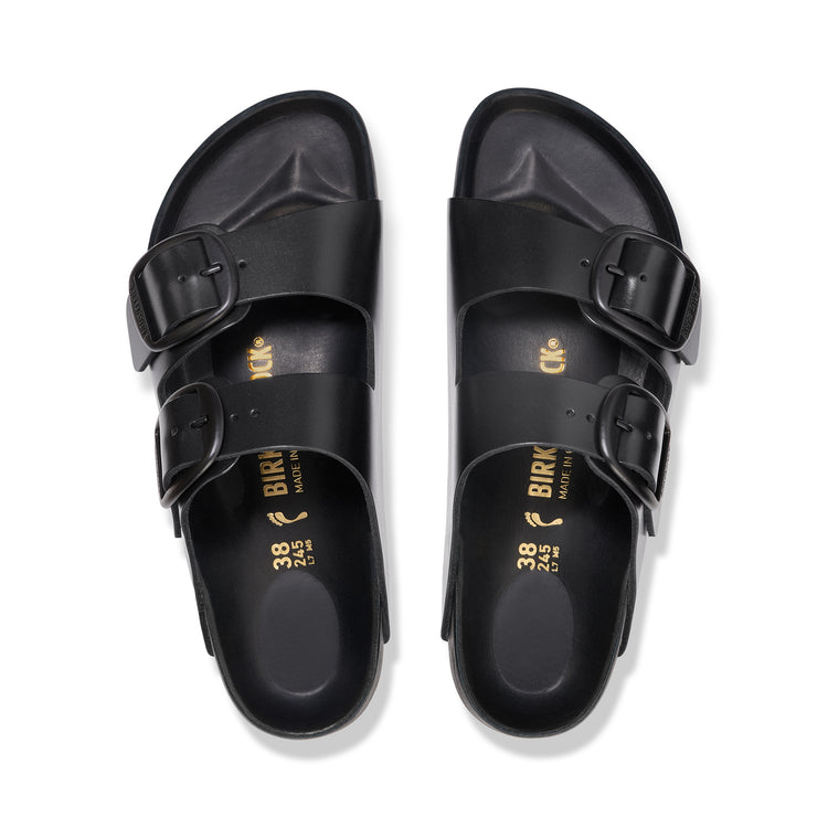 Birkenstock Arizona Big Buckle Exquisite Black Amalfi Leather top view