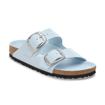 Birkenstock Arizona Big Buckle High Shine Baby Blue Natural Leather Patent 