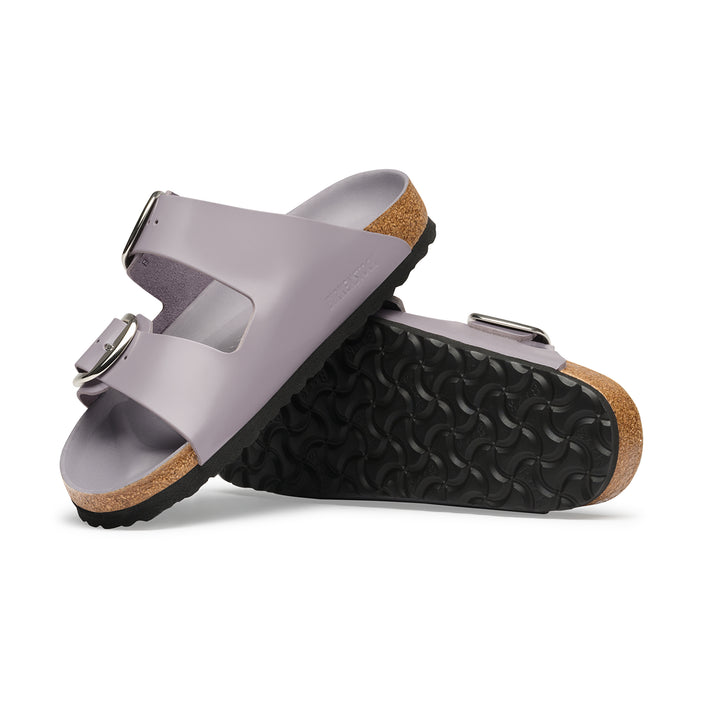 Birkenstock Australia Arizona Big Buckle High Shine Lavender Sky Natural Leather Patent Sole View