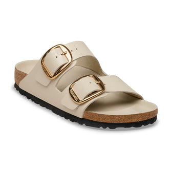 Birkenstock Australia Arizona Big Buckle High Shine Oyster Natural Leather Patent 