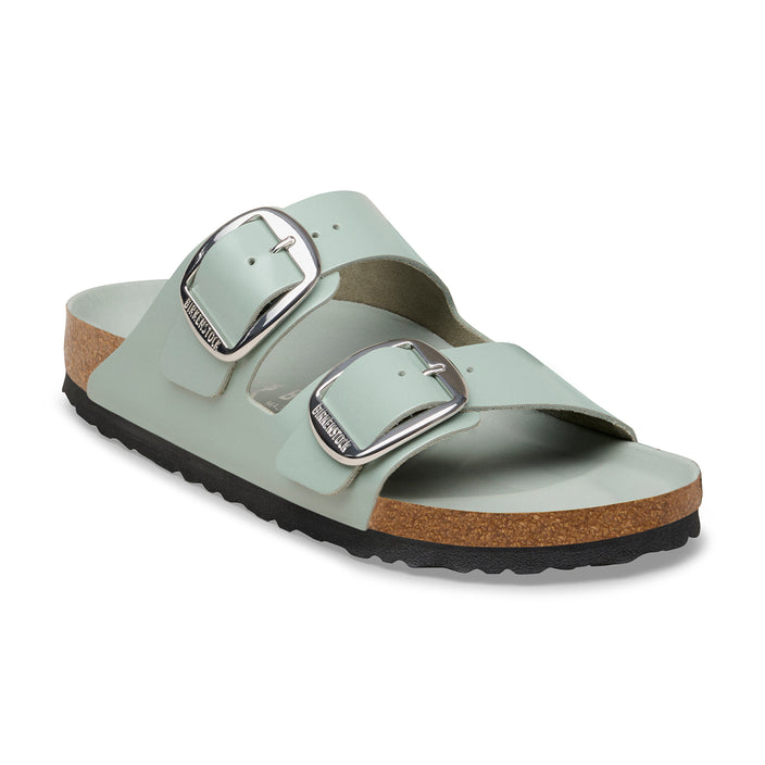 Birkenstock Australia Arizona Big Buckle High Shine Pure Sage Natural Leather Patent