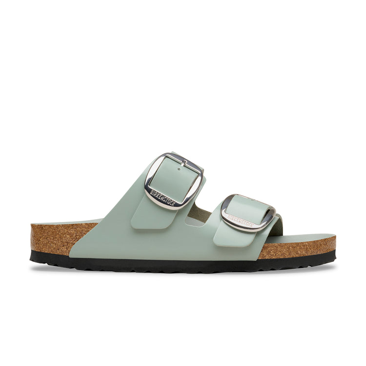 Birkenstock Australia Arizona Big Buckle High Shine Pure Sage Natural Leather Patent side view