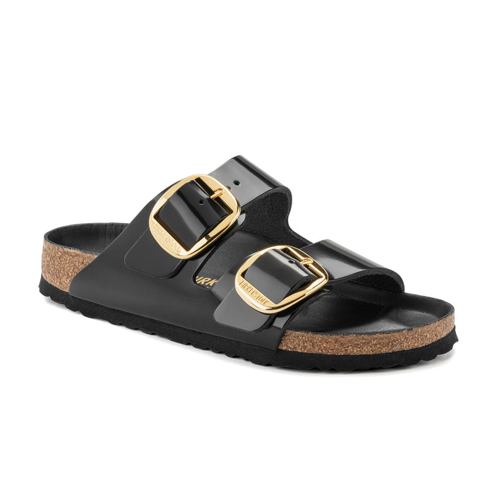 Arizona Big Buckle High Shine Black Natural Leather Patent 