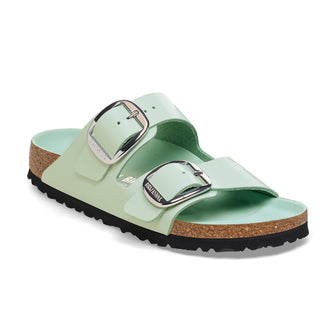 Birkenstock Arizona Big Buckle Natural Patent Leather High Shine Surf Green 