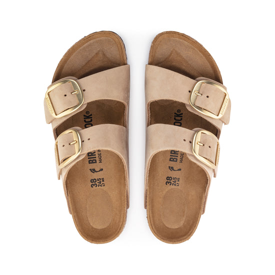 Arizona Big Buckle Sandcastle Nubuck Leather top view