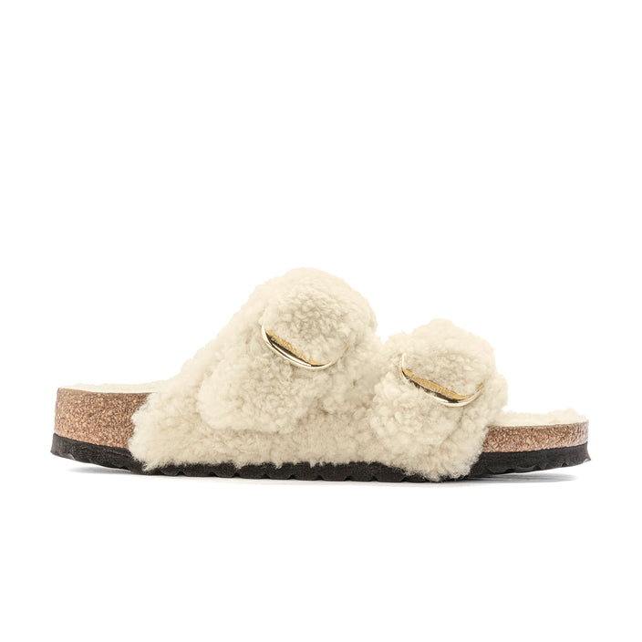 Birkenstock Australia Arizona Big Buckle Shearling Eggshell Teddy Shearling side view