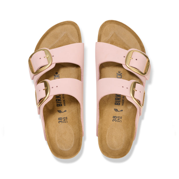 Birkenstock Australia Arizona Big Buckle Soft Pink Nubuck Leather top view