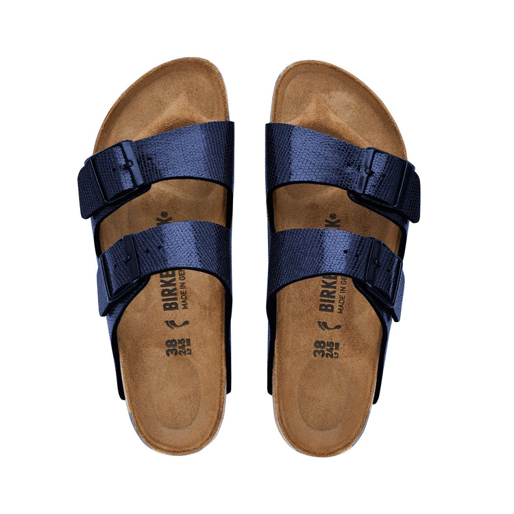 Birkenstock Arizona Magical Metallic Midnight Birko-Flor top view