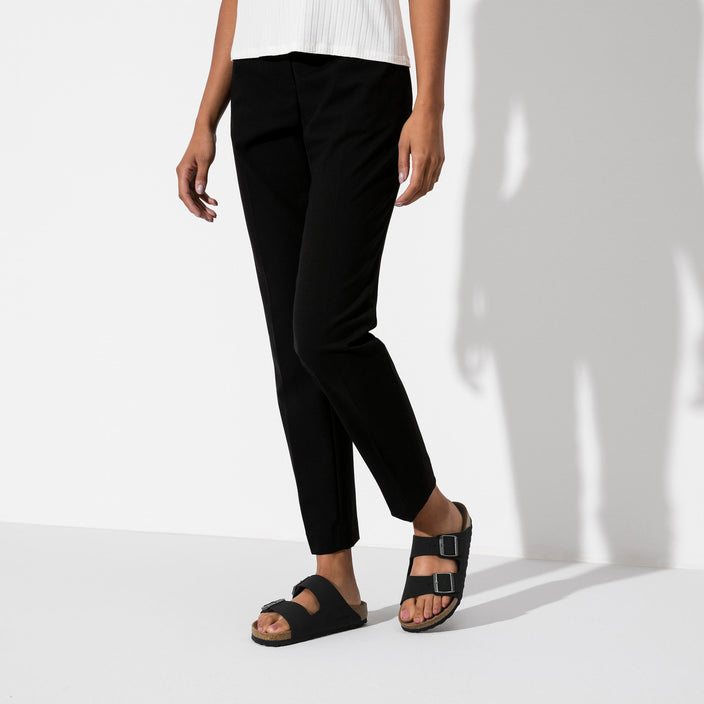 Birkenstock Arizona Black Birkibuc Microfibre Vegan on model 1