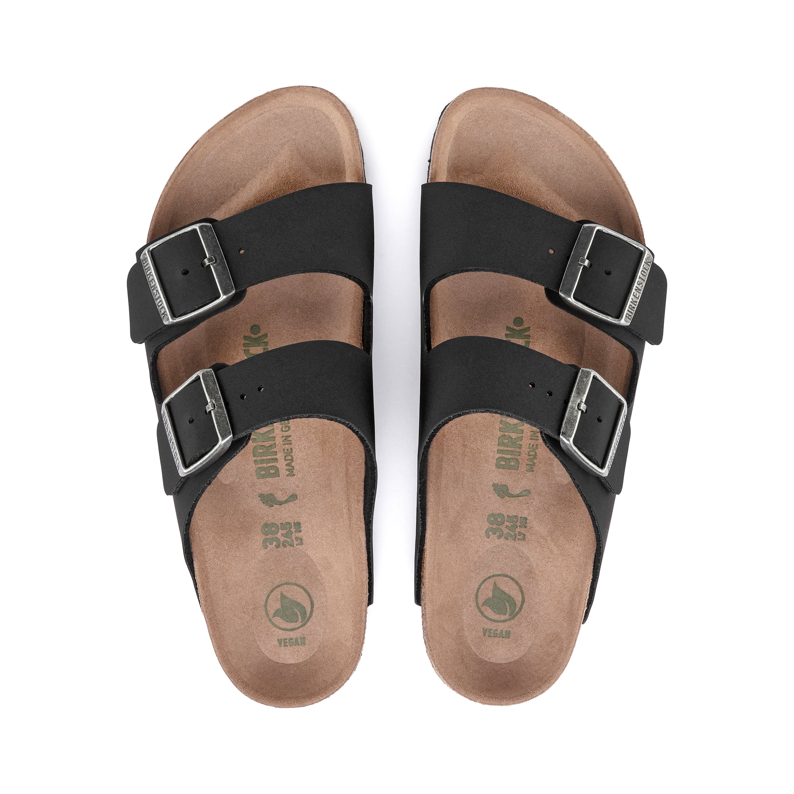 Birkenstock Arizona Black BirkiBuc/Microfibre Vegan