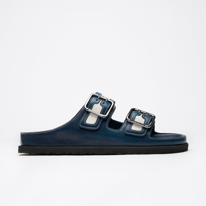 arizona bold midnight navy canvas smooth leather side 1032405