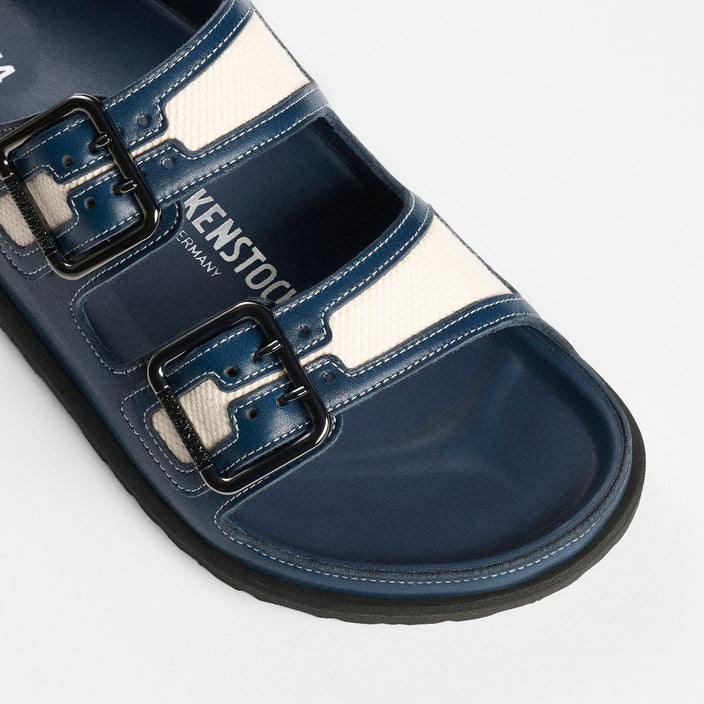 arizona bold midnight navy canvas smooth leather top 1032405
