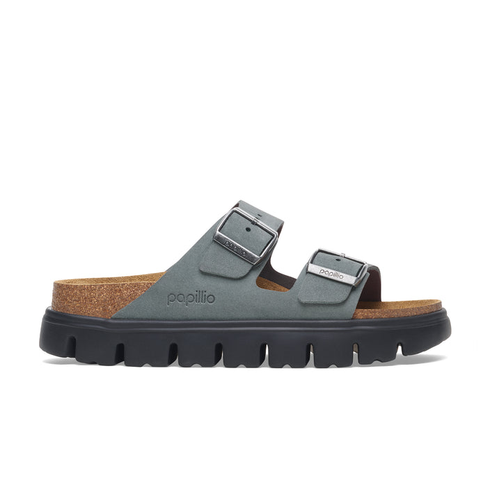 Arizona Chunky Basalt Grey Suede Leather side view