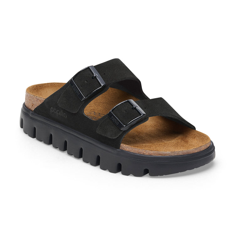 Arizona Chunky Black Suede Leather