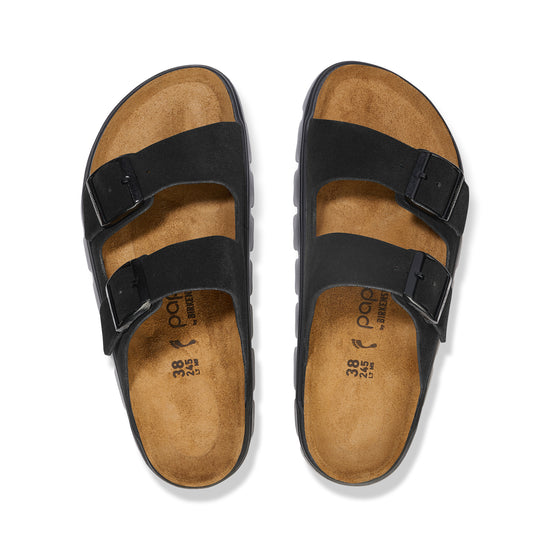Arizona Chunky Black Suede Leather top view